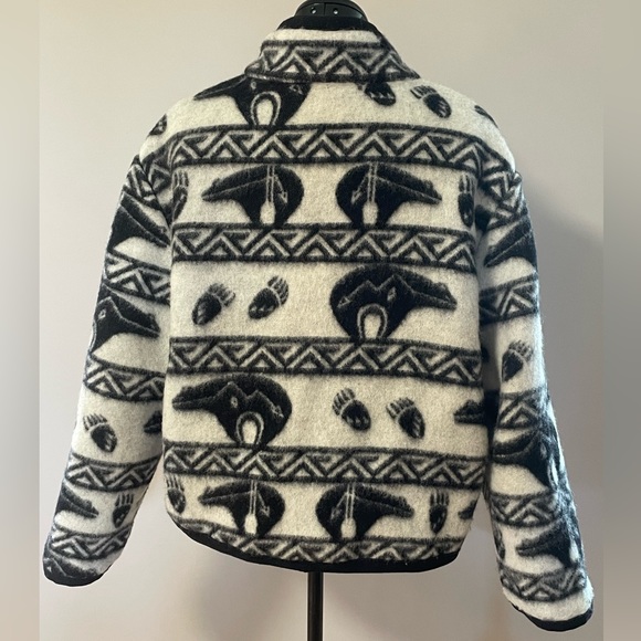 JOYCE ONARHEIM BOE Legacy Collection “Bear” Wool Tribal Pattern Blanket Jacket! - Picture 9 of 12